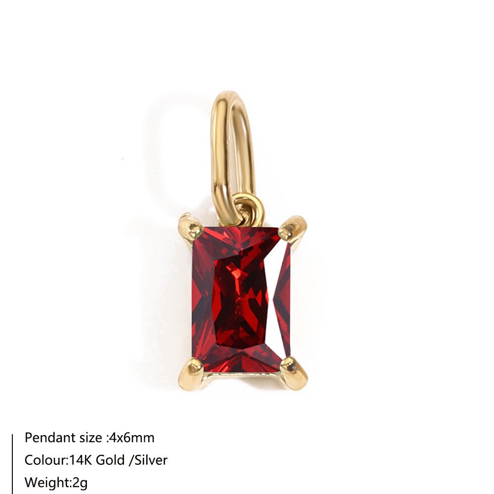 DPM "Birthstone Series" European and American Necklace December Birthstone Colorful Zircon Clavicle Chain Birthday Month Necklace