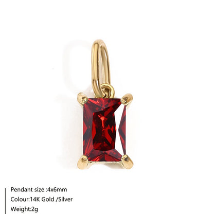 DPM "Birthstone Series" European and American Necklace December Birthstone Colorful Zircon Clavicle Chain Birthday Month Necklace