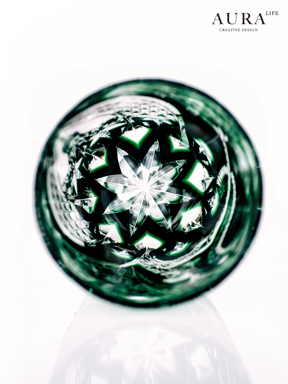 AURA'S Edo Kiriko Master High-end Hand-Carved Crystal Glass Whiskey Glass Year of the Snake Gift Cup