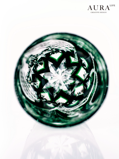 AURA'S Edo Kiriko Master High-end Hand-Carved Crystal Glass Whiskey Glass Year of the Snake Gift Cup