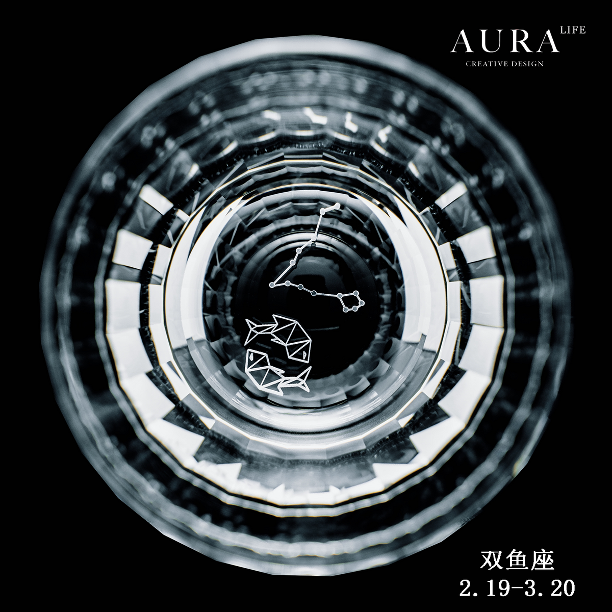 AURA'S 12-Constellation Whiskey Glass K9 Lead-Free Crystal Glass Personalized Creative Birthday Gift Whiskey Glass