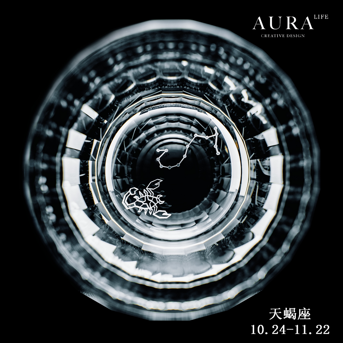 AURA'S 12-Constellation Whiskey Glass K9 Lead-Free Crystal Glass Personalized Creative Birthday Gift Whiskey Glass