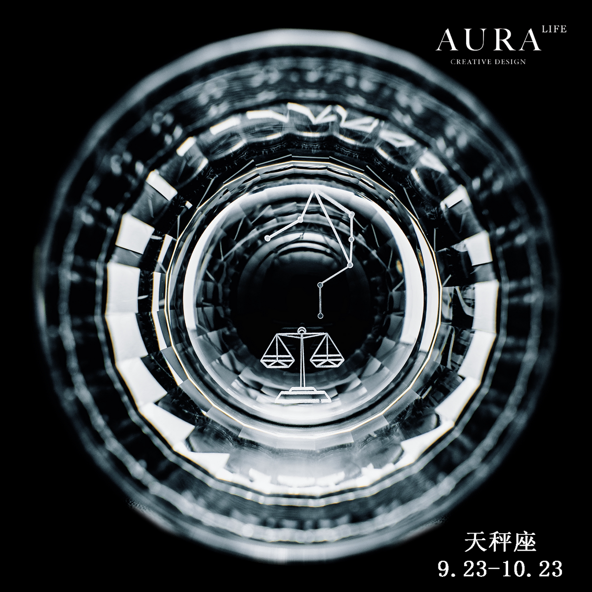 AURA'S 12-Constellation Whiskey Glass K9 Lead-Free Crystal Glass Personalized Creative Birthday Gift Whiskey Glass