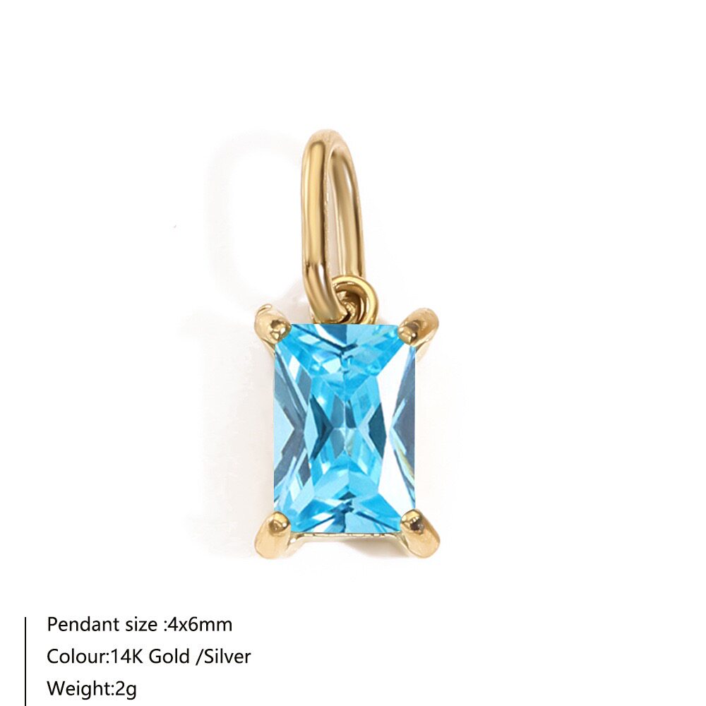 DPM "Birthstone Series" European and American Necklace December Birthstone Colorful Zircon Clavicle Chain Birthday Month Necklace