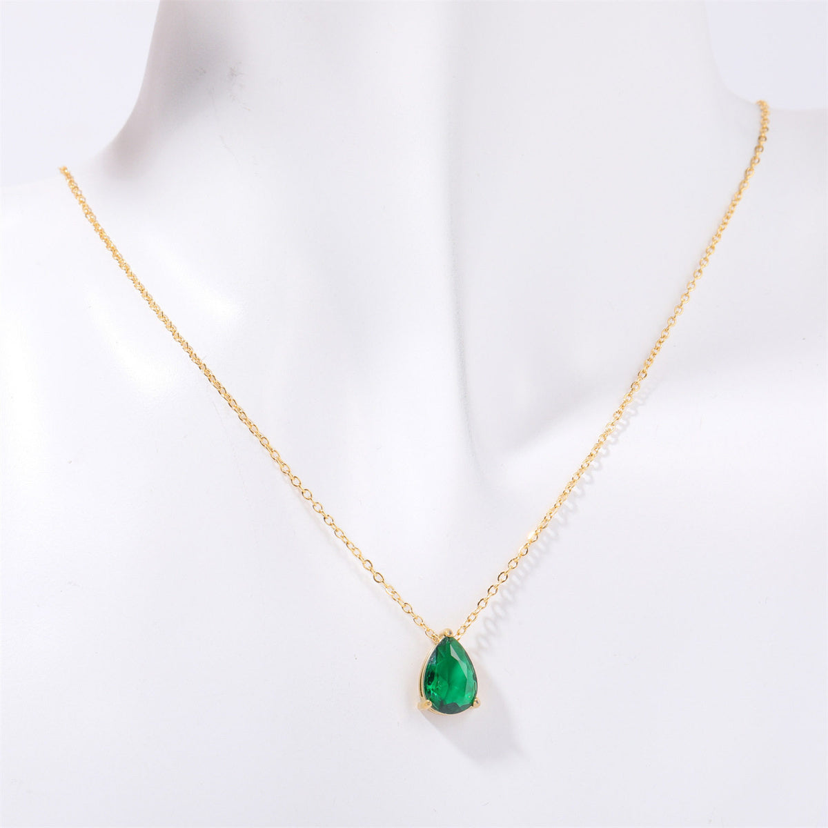DPM "Birthstone" December Birthday Necklace Water Drop Zircon December Birthstone Birthstone Couple Necklace