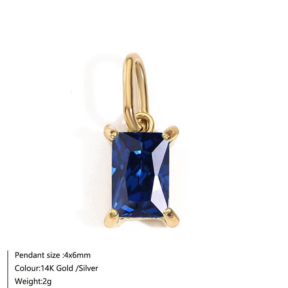DPM "Birthstone Series" European and American Necklace December Birthstone Colorful Zircon Clavicle Chain Birthday Month Necklace