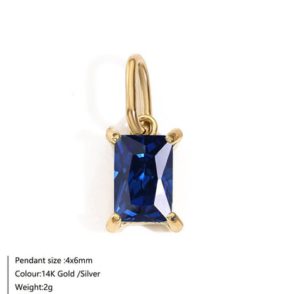 DPM "Birthstone Series" European and American Necklace December Birthstone Colorful Zircon Clavicle Chain Birthday Month Necklace