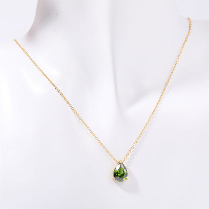 DPM "Birthstone" December Birthday Necklace Water Drop Zircon December Birthstone Birthstone Couple Necklace