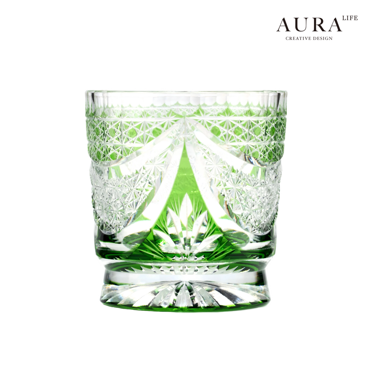 AURA'S Master Collection Edo Kiriko Brilliant Galaxy Crystal Glass Whiskey Glass Gift Cup