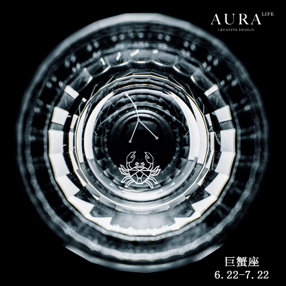 AURA'S 12-Constellation Whiskey Glass K9 Lead-Free Crystal Glass Personalized Creative Birthday Gift Whiskey Glass