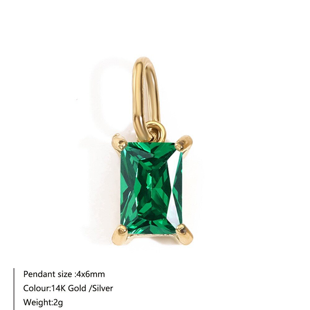 DPM "Birthstone Series" European and American Necklace December Birthstone Colorful Zircon Clavicle Chain Birthday Month Necklace