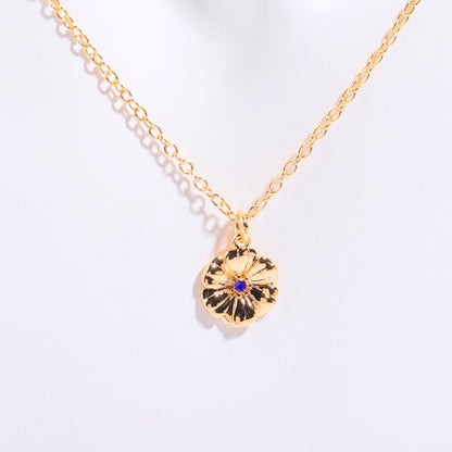 December Flower Bracelet Zircon Birthstone Pendant Bracelet Women's Zodiac Peanut Day Birth Flower Color Preservation