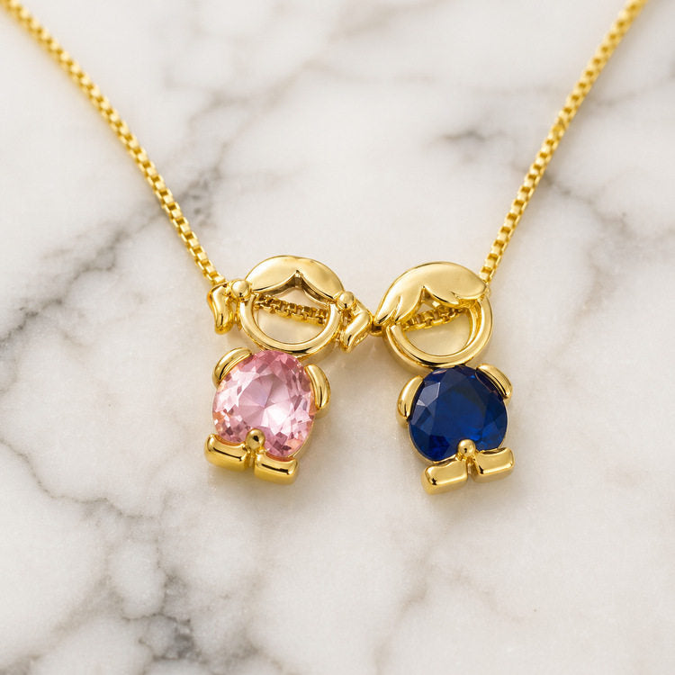 Mother's Day Heart-Shaped Alloy Necklace Light Luxury GiftForMom Personalized Necklace