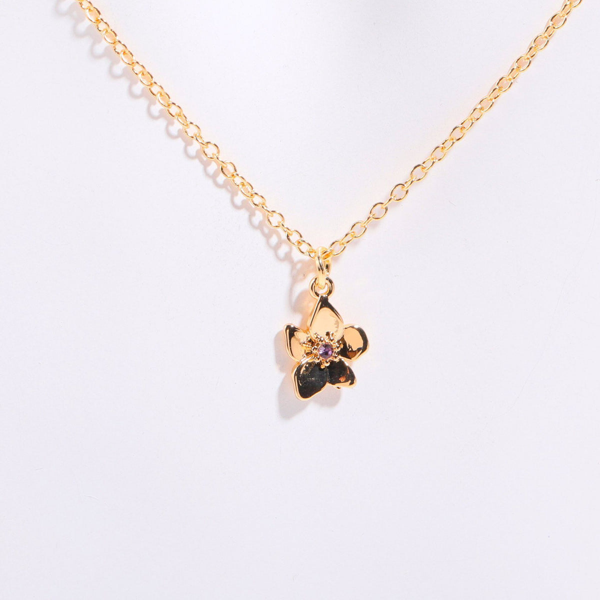 December Flower Bracelet Zircon Birthstone Pendant Bracelet Women's Zodiac Peanut Day Birth Flower Color Preservation
