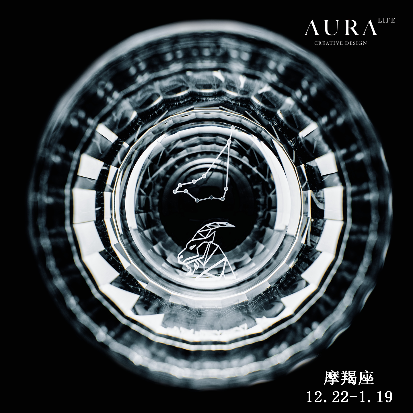 AURA'S 12-Constellation Whiskey Glass K9 Lead-Free Crystal Glass Personalized Creative Birthday Gift Whiskey Glass