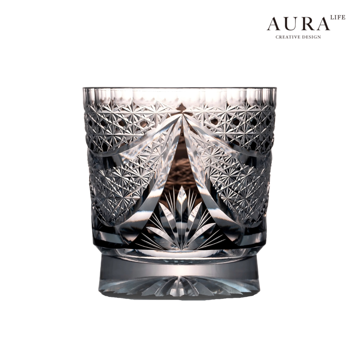 AURA'S Master Collection Edo Kiriko Brilliant Galaxy Crystal Glass Whiskey Glass Gift Cup