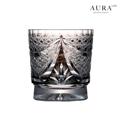 AURA'S Master Collection Edo Kiriko Brilliant Galaxy Crystal Glass Whiskey Glass Gift Cup