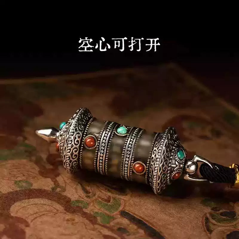 The prayer wheel pendant can be opened, the car trailer is a good thing, a high-end car pendant, a handmade original safety car ornament