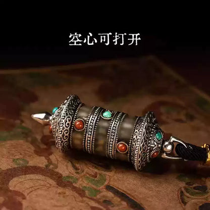 The prayer wheel pendant can be opened, the car trailer is a good thing, a high-end car pendant, a handmade original safety car ornament