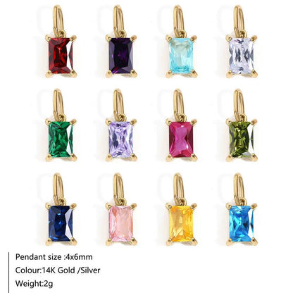 DPM "Birthstone Series" European and American Necklace December Birthstone Colorful Zircon Clavicle Chain Birthday Month Necklace