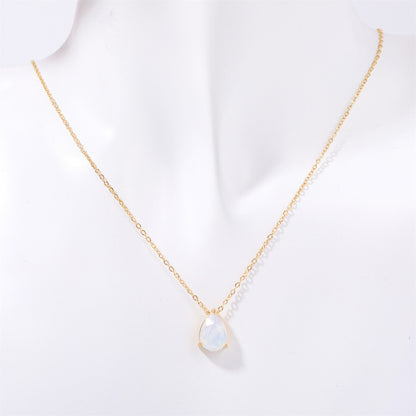 DPM "Birthstone" December Birthday Necklace Water Drop Zircon December Birthstone Birthstone Couple Necklace