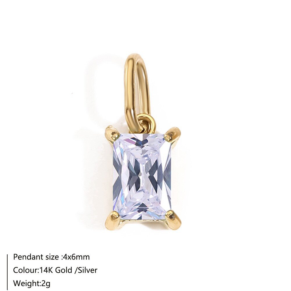DPM "Birthstone Series" European and American Necklace December Birthstone Colorful Zircon Clavicle Chain Birthday Month Necklace