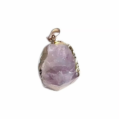 Positive energy Crystal Pendant Amethyst Powder crystal Heart star shape Original form crystal stone - BEAR GIRL