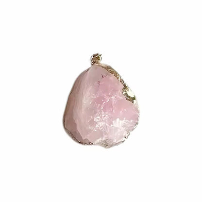 Positive energy Crystal Pendant Amethyst Powder crystal Heart star shape Original form crystal stone - BEAR GIRL