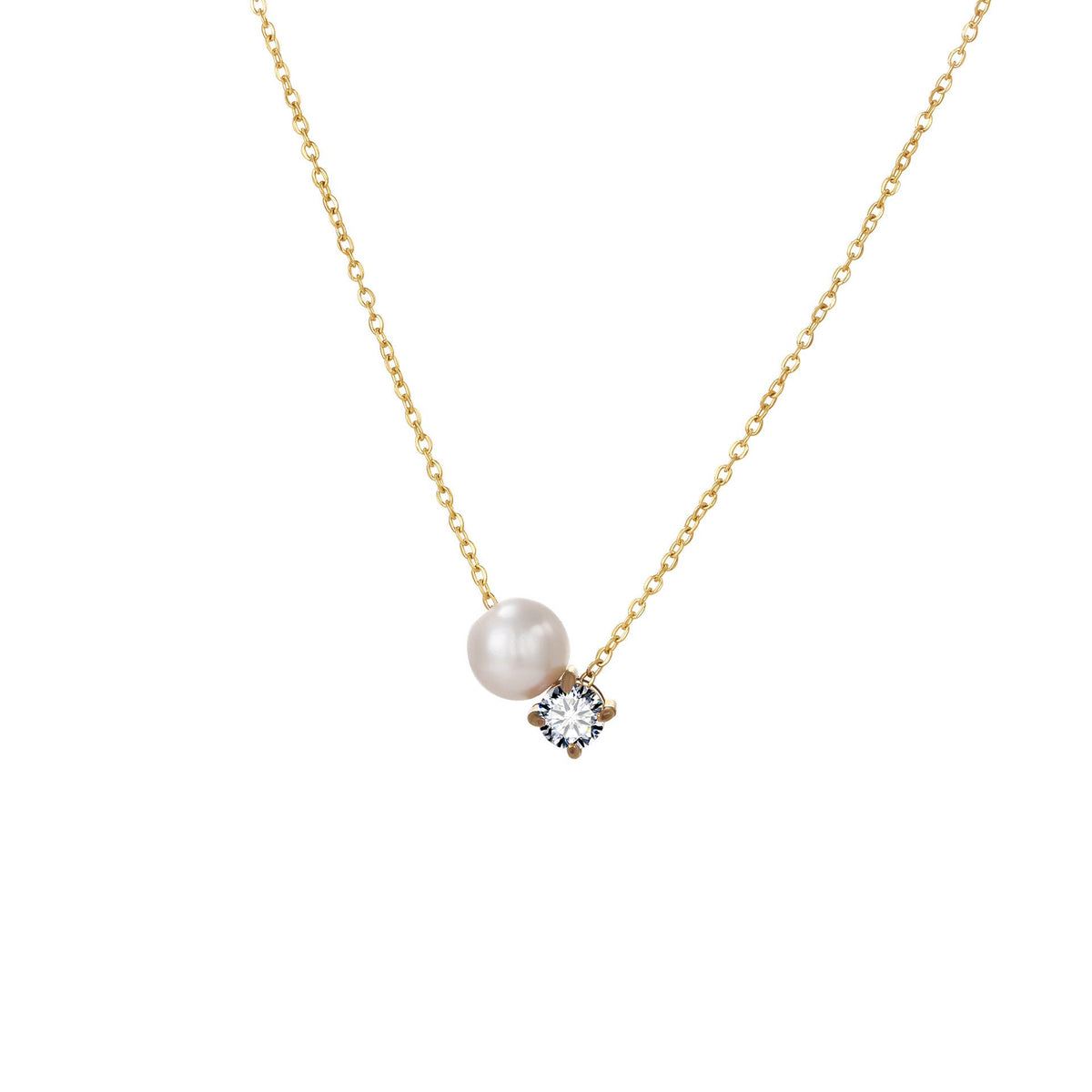 Pearl & Birthstone Necklace — product photograph