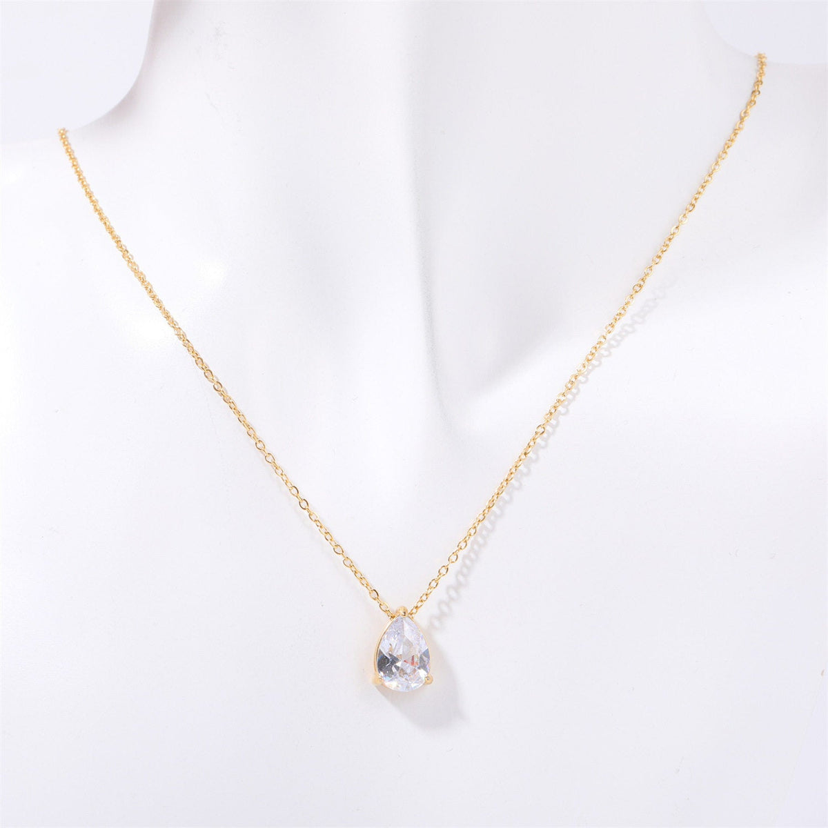 Teardrop Birthstone Necklace — product photograph
