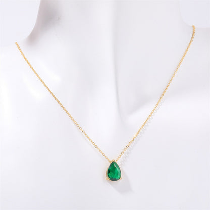 Teardrop Birthstone Necklace — product photograph
