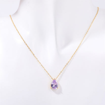 Teardrop Birthstone Necklace — product photograph