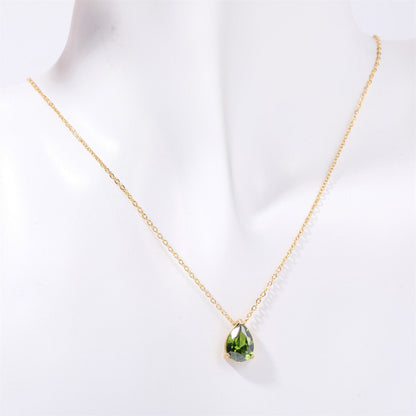 Teardrop Birthstone Necklace — product photograph