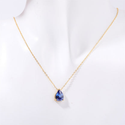Teardrop Birthstone Necklace — product photograph