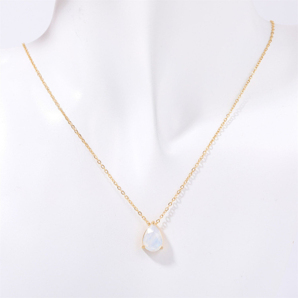 Teardrop Birthstone Necklace — product photograph
