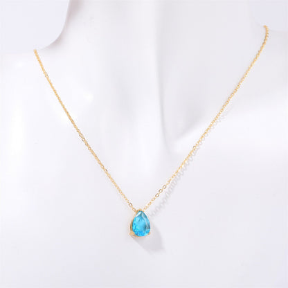 Teardrop Birthstone Necklace — product photograph