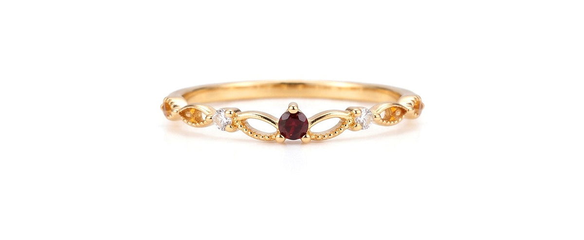 Delicate Birthstone Ring — product photograph