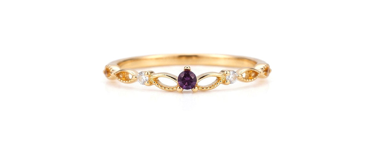 Delicate Birthstone Ring — product photograph