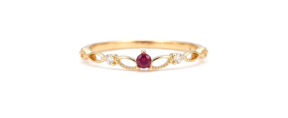Delicate Birthstone Ring — product photograph