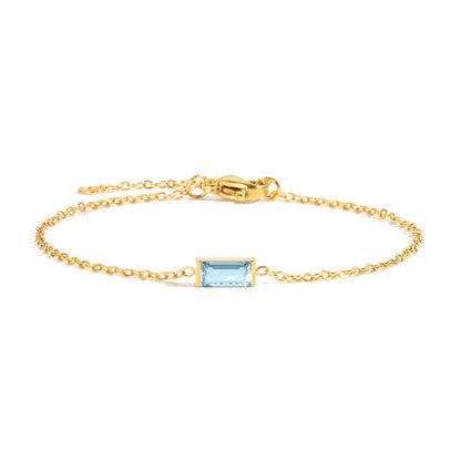 Rectangle Birthstone Bracelet — product photograph