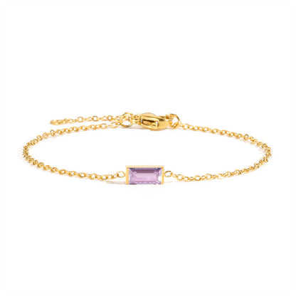 Rectangle Birthstone Bracelet — product photograph