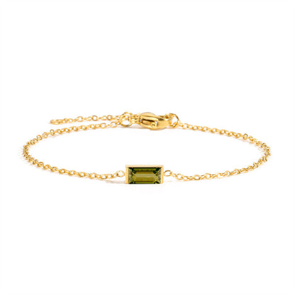 Rectangle Birthstone Bracelet — product photograph