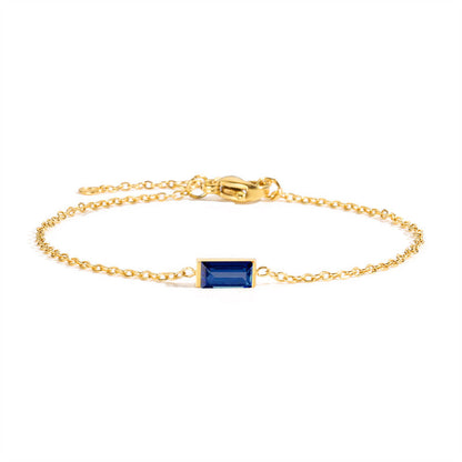 Rectangle Birthstone Bracelet — product photograph