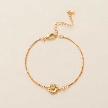 Birth Flower & Birthstone Bracelet or Necklace — product photograph