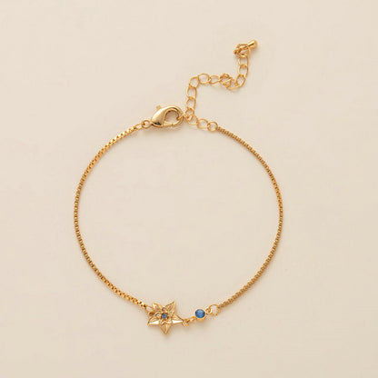 Birth Flower & Birthstone Bracelet or Necklace — product photograph