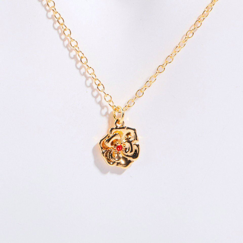 Birth Flower & Birthstone Bracelet or Necklace — product photograph