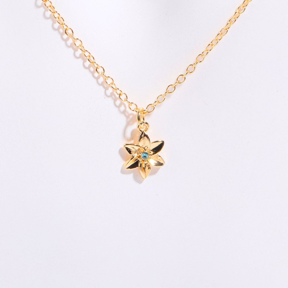 Birth Flower & Birthstone Bracelet or Necklace — product photograph