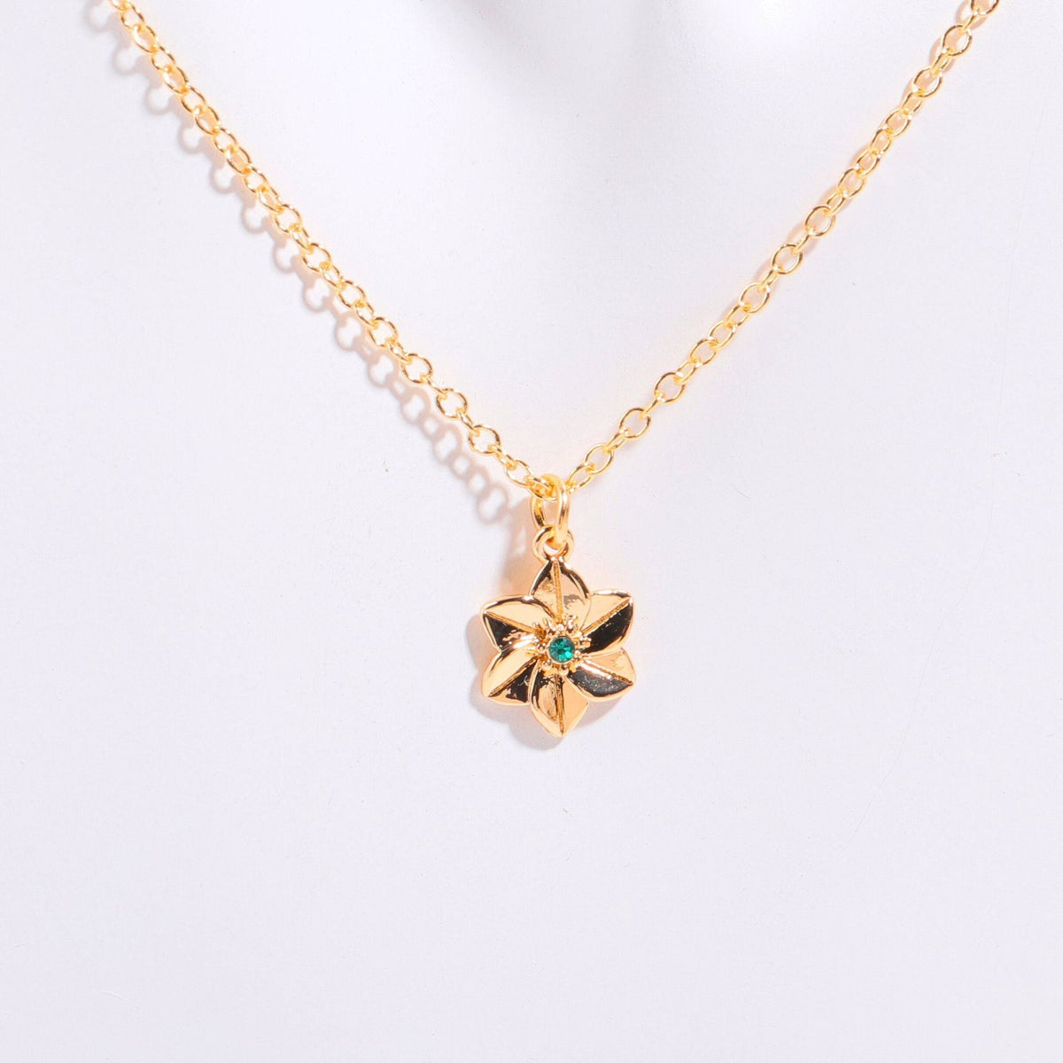 Birth Flower & Birthstone Bracelet or Necklace — product photograph