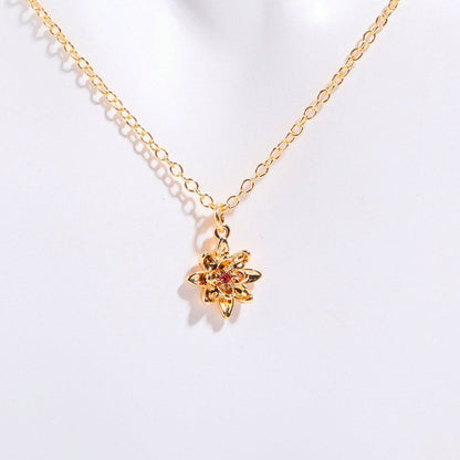 Birth Flower & Birthstone Bracelet or Necklace — product photograph