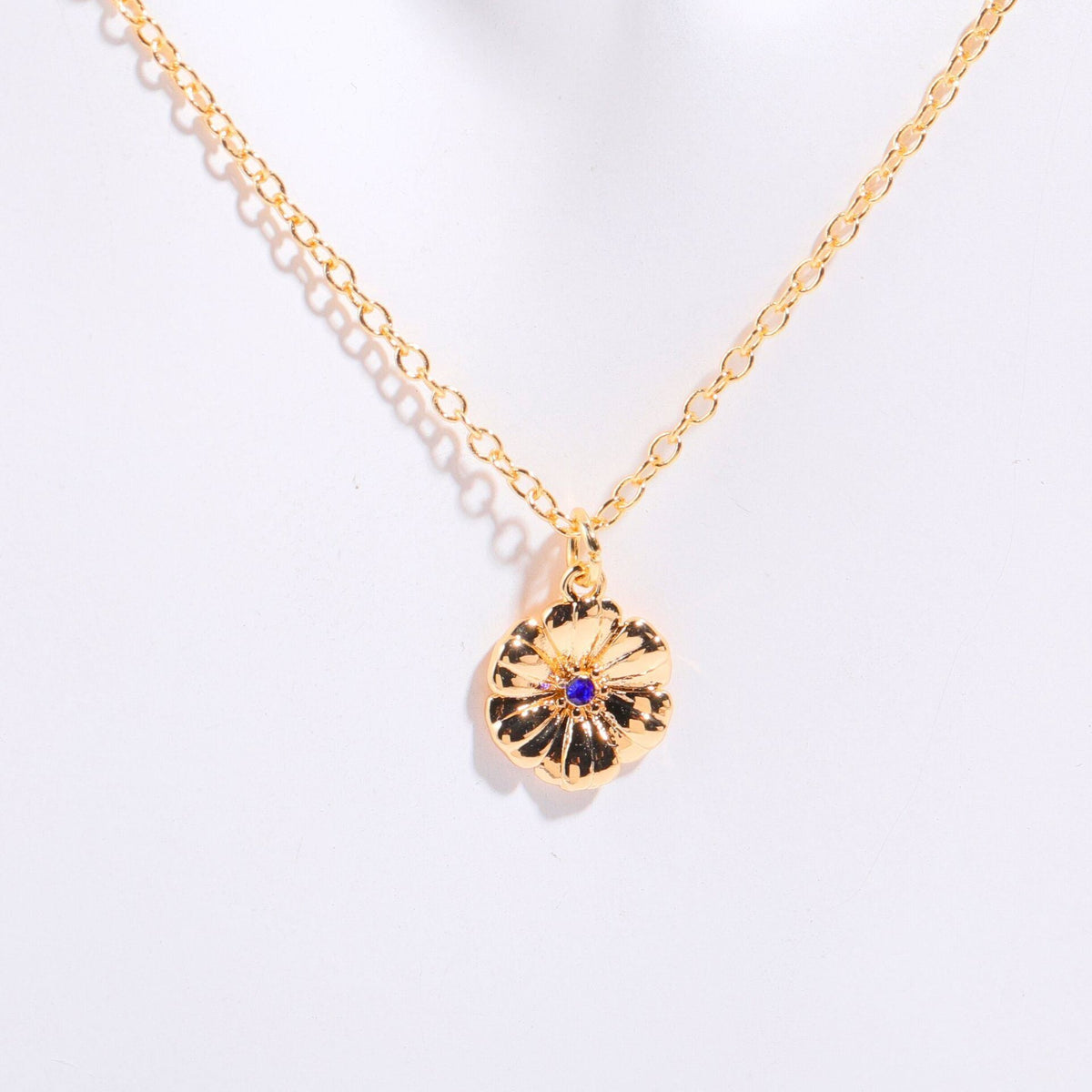 Birth Flower & Birthstone Bracelet or Necklace — product photograph